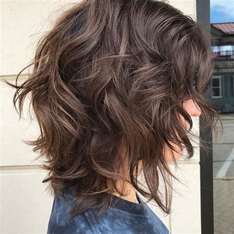 shoulder length bob cut hairstyle|shoulder length brown messy bob.